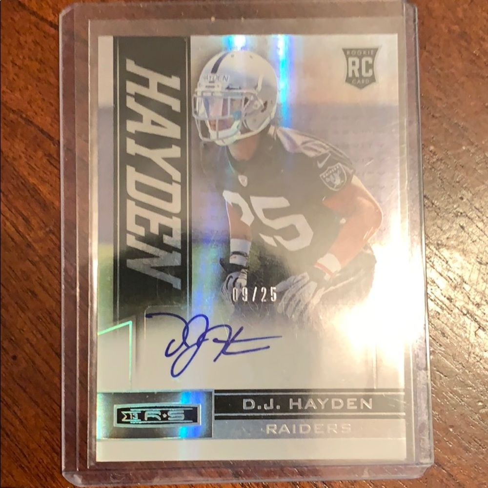 2013 Panini Rookies and Stars DJ Hayden 9/25 auto!